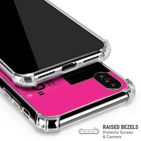 Black and Pink Arrows iPhone XS Max Clear Case